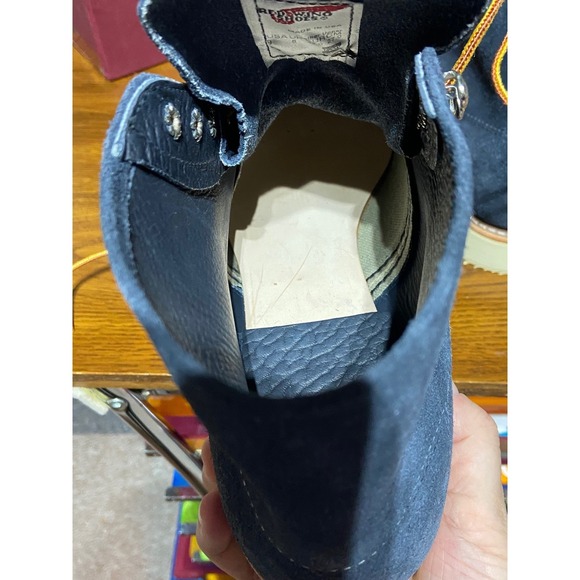 NEW 2013 Red wing x Concepts Plain Toe Boot 8821 Mens 9D Blue Suede Lace Up RARE - Picture 12 of 16